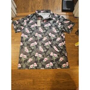 NWT GFore Polo Shirt Men's XL Stretch Performance Floral Panther Golf Aloha
